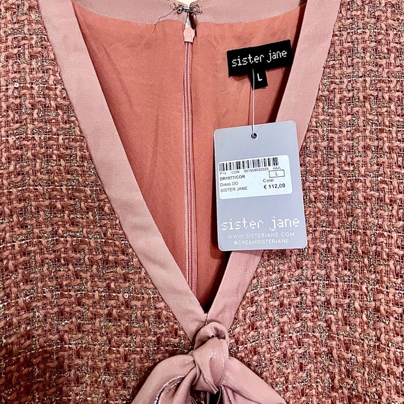 NWT Sister Jane Coral Tweed Dress - Picture 6 of 12